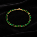 Emerald & Gold Stone Bracelet